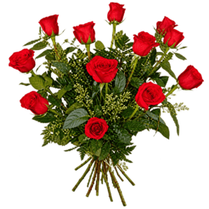 Ramo de 12 rosas rojas para Todos los Santos