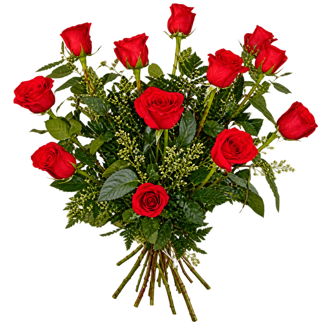 Ramo de 12 rosas rojas para Todos los Santos