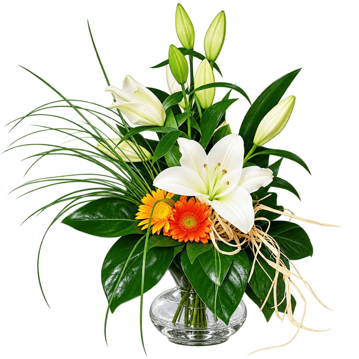 Ramo de lilium oriental y gerberas para Todos los Santos