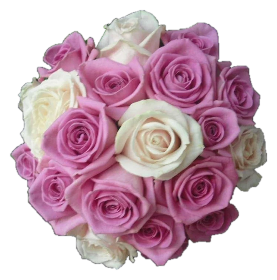 Ramo de novia · Rosas rosas y blancas · modelo 26