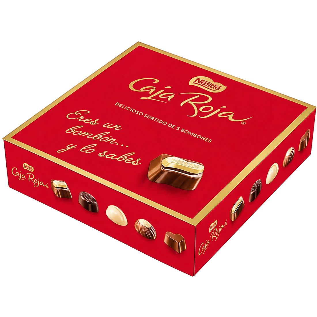 Bombones Nestlé Caja Roja · caja cuadrada