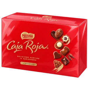 Bombones Nestlé Caja Roja · caja rectangular