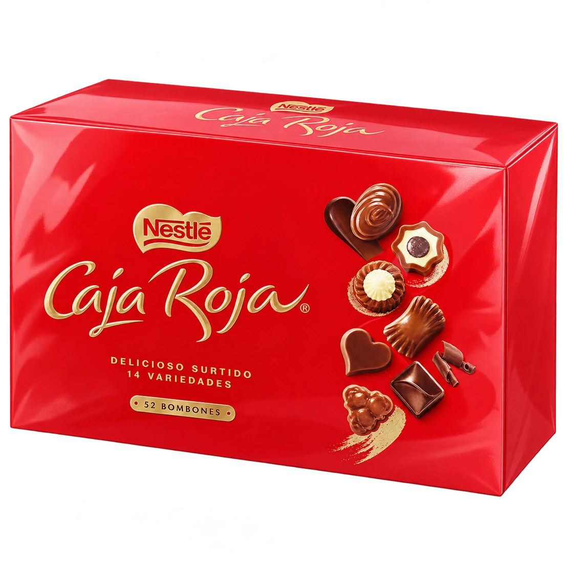 Bombones Nestlé Caja Roja · caja rectangular