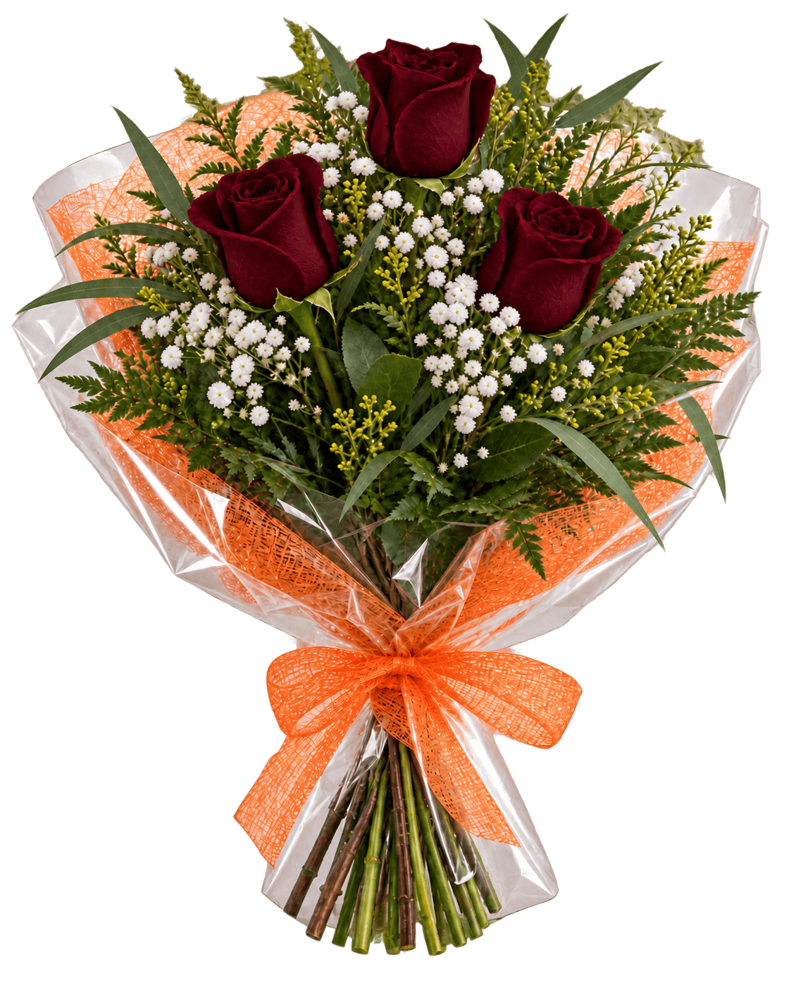 Ramo de tres rosas rojas Explorer